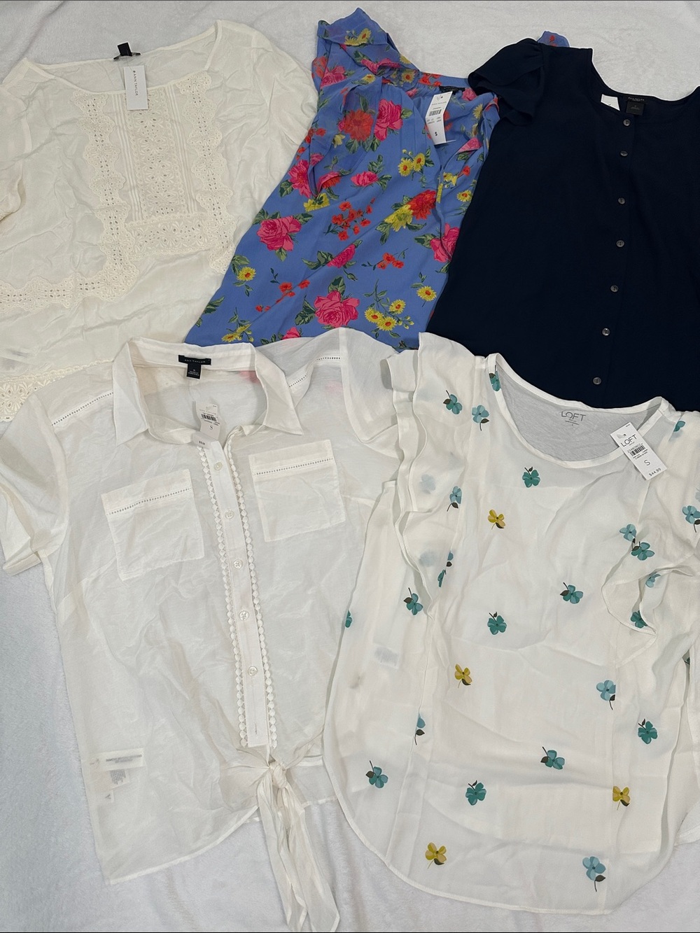 🌴 Bundle of 5 NWT Ann Taylor/Loft Blouses Size Small